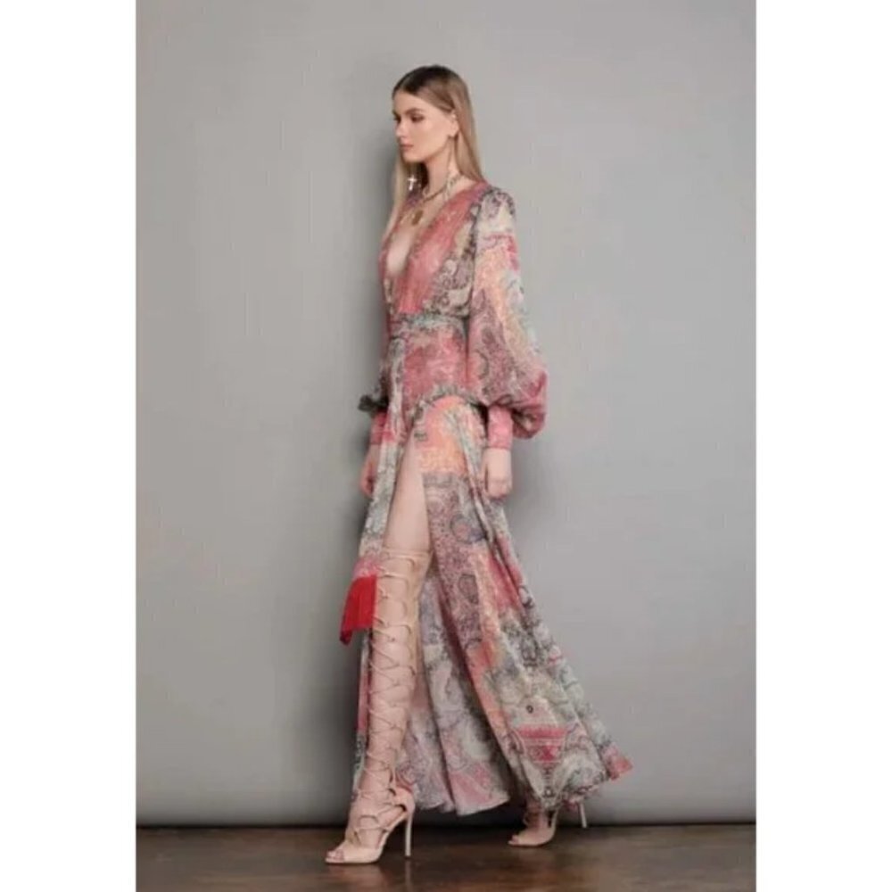 💕BRONX AND BANCO💕 Farah Maxi Dress ~ Muti-Color Print US 6 NWOT - Picture 8 of 16